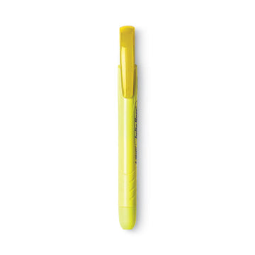 BIC® Brite Liner Retractable Highlighter, Fluorescent Yellow Ink, Chisel Tip, Yellow-black Barrel, Dozen freeshipping - TVN Wholesale
